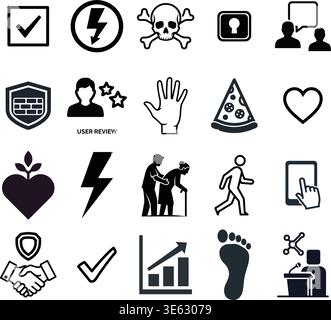 Technology, Growth, and Success Icons Collection Stock Vector