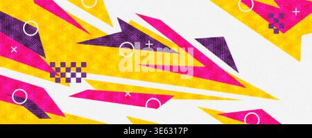 Modern Abstract Background with Dynamic Sharp Shapes and Textured Effects. Template for Sport or Event Banner and Poster Design Stock Vector