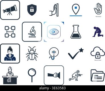 "A premium, extensive collection of professional vector line and glyph icons specifically curated for diverse business, modern technology Stock Vector