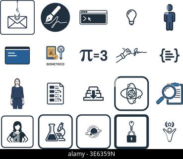 "A premium, extensive collection of professional vector line and glyph icons specifically curated for diverse business, modern technology Stock Vector