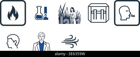 "A premium, extensive collection of professional vector line and glyph icons specifically curated for diverse business, modern technology Stock Vector