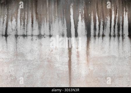 Grungy weathered concrete wall with dripped water signs, suitable for background texture Stock Photo