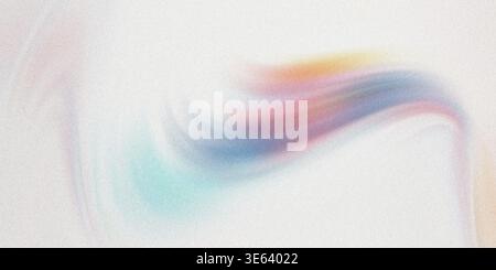 Vibrant multicolored swirl on white background with blue, red, orange, and green hues in a grainy texture Stock Photo