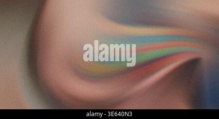 A close-up view of a human ear with a vibrant display of rainbow colors on the outer rim, set against a natural skin tone background Stock Photo