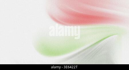 A delicate abstract image featuring soft pink and green shapes blended together on a pure white background with subtle texture Stock Photo