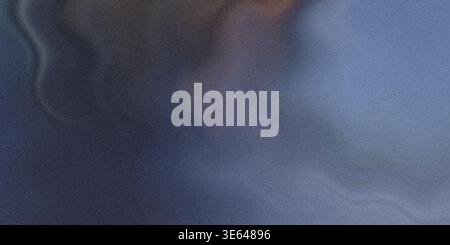 This image presents a captivating abstract background with a dark blue and purple color scheme, characterized by a smooth gradient effect and wavy lin Stock Photo