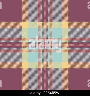 Oriental pattern check background, festive plaid vector fabric. Bedroom texture textile seamless tartan in pink and light colors palette. Stock Vector