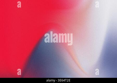 The image presents a vibrant red background with smooth transitions to blue and white curved shadows on the left and right sides, resulting in a dynam Stock Photo