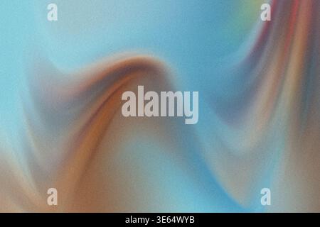 A close-up of a vibrant blue and brown eyeshadow with a shimmery texture, showcasing a blend of bright blue, brown, and orange hues, smooth and subtle Stock Photo