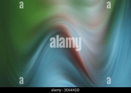 This abstract art piece features a textured background with a blend of green, red, and blue colors, creating a unique and visually striking compositio Stock Photo