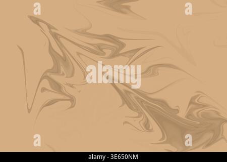 A fluid abstract background featuring swirling patterns of beige and brown, creating a marble-like effect with organic, flowing shapes and soft gradie Stock Photo