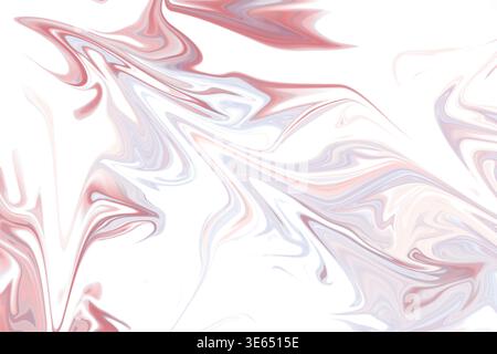 A fluid abstract background featuring swirling patterns of soft pink, dusty rose, and light grey tones, creating a marble-like effect on a pure white Stock Photo