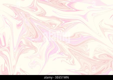 A delicate abstract background with fluid swirls of soft pink and cream, creating a gentle marbled effect with smooth, organic flowing lines. Stock Photo