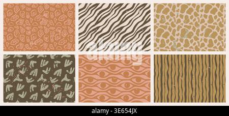 Abstract seamless backgrounds. Organic shapes. Stock Vector