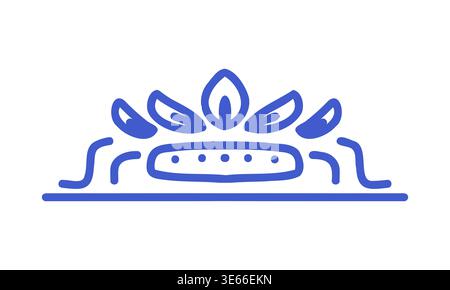 Gas stove burner in outline icon style. Hand drawn icon. Outline vector isolated illustration Stock Vector