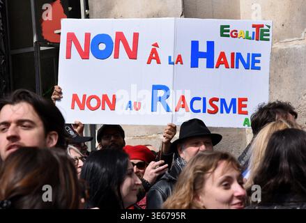 Atmosphere during a rally against racism and islamophobia to Pengo ...