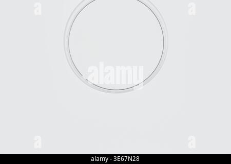 Abstract simple circular shape Petri dish creating clean geometric background Stock Photo