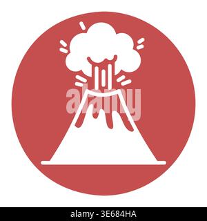 Volcano vector solid icon. Lava magma. Volcanic eruption. Nature sign. Graph symbol for travel and tourism web site and apps design, logo, app, UI Stock Vector