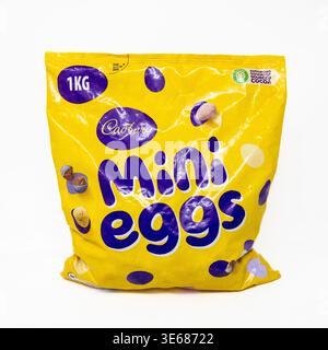 Cadbury Mini Eggs Chocolate Eggs Bag 1kg Stock Photo