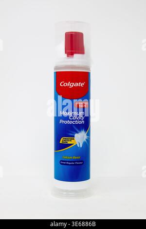 Colgate Maximum Cavity Protection Toothpaste Pump Stock Photo