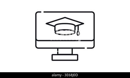Online education and e-learning icon Stock Vector