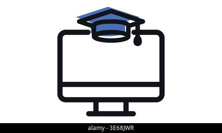 Online education and e-learning icon Stock Vector