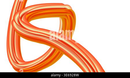 Vibrant orange and yellow fluid wave abstract background with smooth gradients Stock Vector