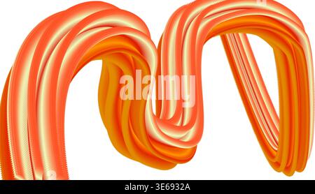 Vibrant orange and yellow fluid wave abstract background with smooth gradients Stock Vector