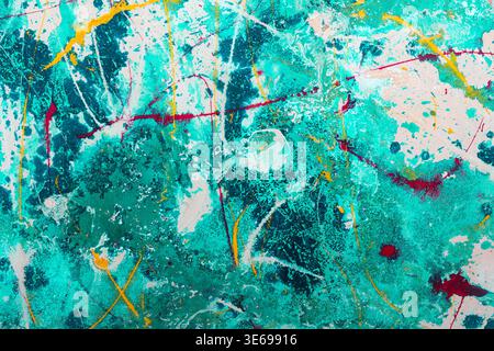 Grunge multicolour painted wall. High resolution abstract color background. Stock Photo
