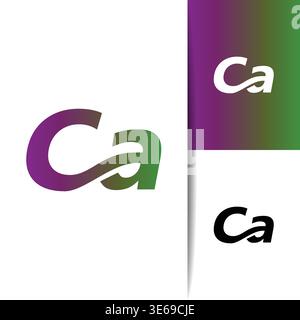 Clean and professional CA initial letter icon design featuring a modern, minimalist style. Perfect for branding, logos, business identity, corporate u Stock Vector