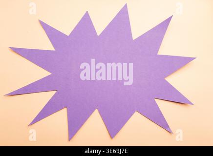 Decorative Speech Bubble In Vivid Purple Tones Highlighting Spring Promotional Campaign Stock Photo