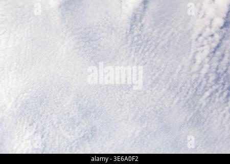 A view of altocumulus clouds in the sky. Stock Photo