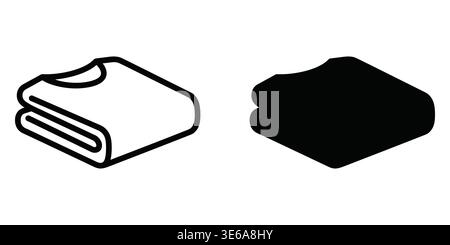 The Visual Contrast Between a Folded Fabric and a Solid Block Representation in Minimalist Design Vector Charity cons Stock Vector