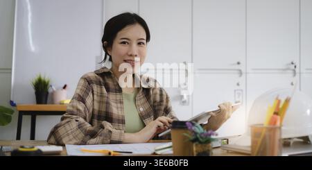 Engineer or architect making model 3D by application on digital tablet. Construction concept Stock Photo