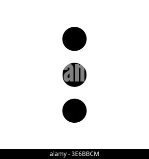Vertical ellipsis icon, more options symbol, simple flat design Stock Vector