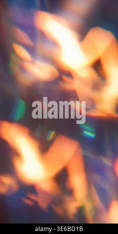 Leak defocused glow neon luminosity optical lens Stock Photo