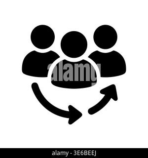 Teamwork icon showing collaboration, communication and partnership concept Stock Vector