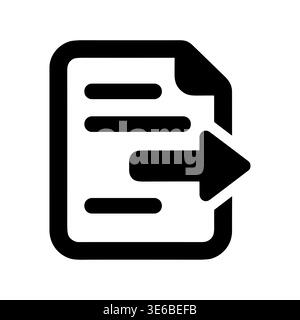 Document Export Icon Graphic Vector Illustration Minimalist Style Stock Vector