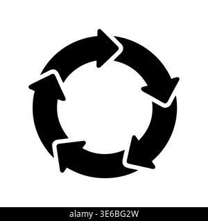 Recycling arrows vector icon concept of reuse and refresh Stock Vector