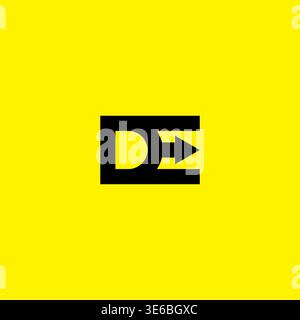 DE Logo Design Vector. Letter DE with arrow logo Stock Vector