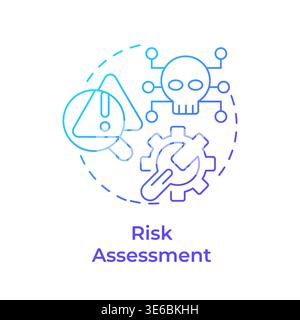 Risk assessment blue gradient concept icon Stock Vector