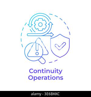 Continuity operations blue gradient concept icon Stock Vector