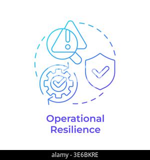 Operational resilience blue gradient concept icon Stock Vector