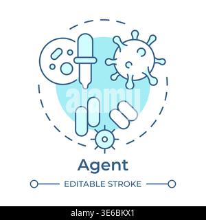 Agent soft blue concept icon Stock Vector