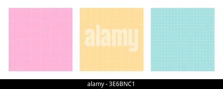 Trendy checkered background set. Straight dashed line grid Stock Vector