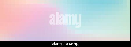 Pixel gradient background. Abstract vector art with mosaic squares. Stock Vector