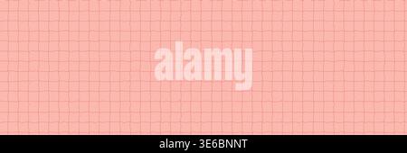 Trendy groovy checkered background. Doodle wavy line for notebook texture. Stock Vector