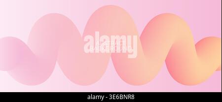 Trendy abstract background with colorful gradient fluid wave. 3d flow shape art design Stock Vector