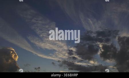 Beautiful sunset sky clouds Stock Photo