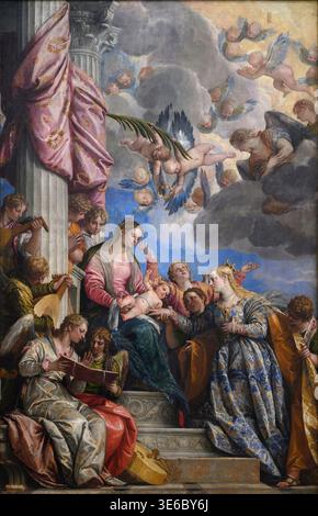 The Mystic Marriage of St Catherine - by Paolo Farinati Stock Photo - Alamy